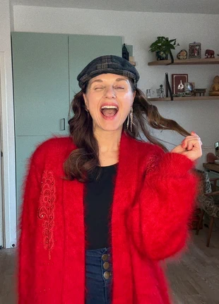 Vintage red cardigan angora, marque: Vintage, état: Très bon état, taille: M / 38 / 10, 69,00 €, 73,15 € Protection acheteurs incluse