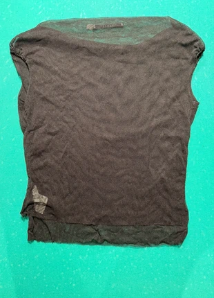 Sahzá Black Sheer Top. Top negro Sahzá (cuello barca), marca: Sahza, estado: Muy bueno, tamaño: S / 36 / 8, 34,00 €, 36,40 € Protección al comprador incluida