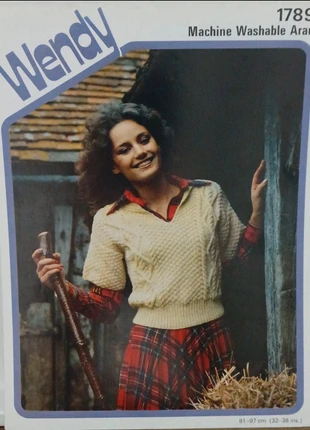 Vintage Wendy 1789 Knitting Pattern ~ Lady's Aran Over Top ~ Aran Wool Yarn, brand: 32/38"~Aran Wool Over Top~Wendy 1789~, condition: Very good, £1.49, £2.26 includes Buyer Protection