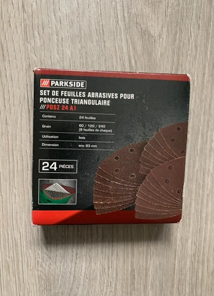 Set de feuilles pour ponceuse Parkside, marque: Parkside, état: Neuf avec étiquette, 1,00 €, 1,75 € Protection acheteurs incluse