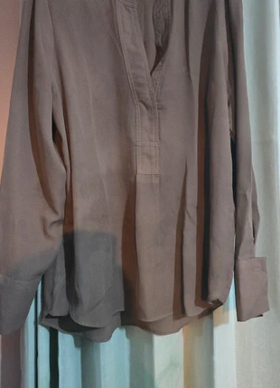 Taupe Long-Sleeve V-Neck Tunic Top – Size M (NEXT), brand: Next, condition: Good, size: M / UK 12-14, £4.85, £5.79 includes Buyer Protection Pro
