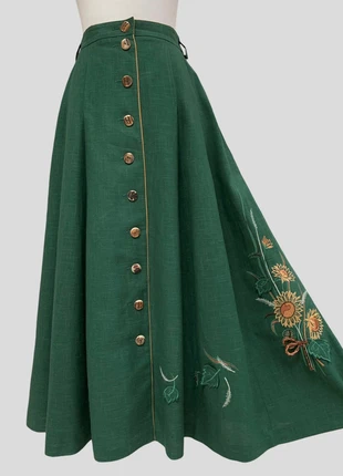 🌻 Magnifique jupe trachten autrichienne longue avec broderies, Cottagecore-Hobbitcore, Vintage, marca: Vintage, estado: Muito bom, tamanho: L / 40 / 12, €59.00, €62.65 inclui Proteção do Comprador Pro