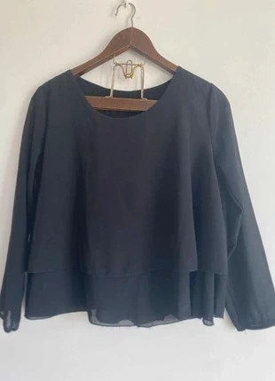 Blouse manches longues noire femme - taille M, brand: Inconnu, condition: Good, size: M / 38 / 10, €1.00, €1.75 includes Buyer Protection