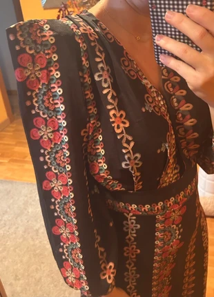 Vestido Sazalaxa negro estampado, merk: Sazalaxa, staat: Heel goed, maat: S / 36 / 8, € 20,00, € 21,70 inclusief Kopersbescherming