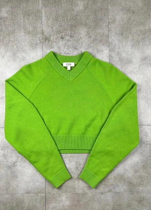 Pull COS en laine vert col V manche longue taille S A19, brand: COS, condition: Very good, size: S / 36 / 8, €55.00, €58.45 includes Buyer Protection