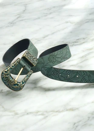 Ceinture Vintage à motif broderie de palais denim et pierres Western/Cowgirl 100cm neuf, brand: Vintage Dressing, condizioni: Nuovo con cartellino, taglia: 100 cm, €13.99, €15.39 include la Protezione acquisti