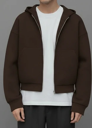 Hoodie "Weekday" Zip Capuche Marron Y2K Streetwear Vintage Oversize, merk: y2k, staat: Heel goed, maat: M, € 39,90, € 42,60 inclusief Kopersbescherming Pro