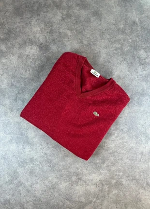 Pull sweat en laine à col V Lacoste vintage rouge bordeaux L, marke: Lacoste, zustand: Sehr gut, größe: L, 26,00 €, 28,00 € beinhaltet Vinted-Käuferschutz Pro