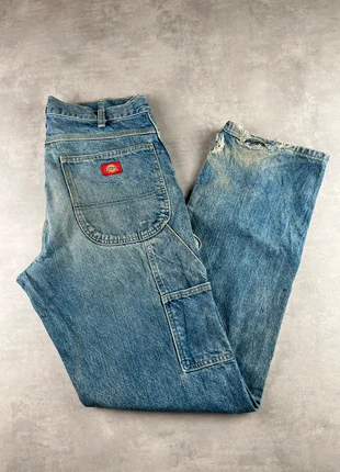 Pantalon dickies single knee workwear baggy bleu patiné vintage - Taille 34x34, brand: Dickies, condizioni: Ottime, taglia: IT 44 | W34, €25.00, €26.95 include la Protezione acquisti Pro