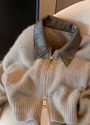 Gilet effet chemise avec col en simili cuir marron - taille s 🍂, marque: Boutique indépendante, état: Neuf sans étiquette, taille: S / 36 / 8, 24,90 €, 26,85 € Protection acheteurs incluse