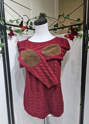 ~Made In Italy~ Suéter Punto Trenzado Burdeos T-M, brand: Made In Italy, condizioni: Ottime, taglia: M / IT 42 / EU 38, €11.75, €13.04 include la Protezione acquisti