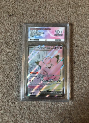 Lillie’s Clefairy ex Journey Together 173/159 ACE 10, brand: Pokémon, condition: New without tags, £60.00, £63.70 includes Buyer Protection