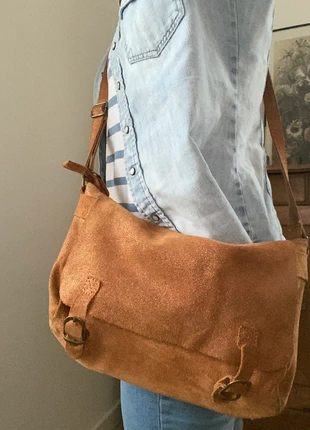 Joli sac camel en cuir – parfait pour tous les jours !, marque: Crazy Lou, état: Très bon état, 15,00 €, 16,45 € Protection acheteurs incluse