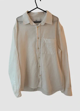 Chemise Zara blanche - Taille L, marca: Zara, estado: Muy bueno, tamaño: L, 6,00 €, 7,00 € Protección al comprador incluida