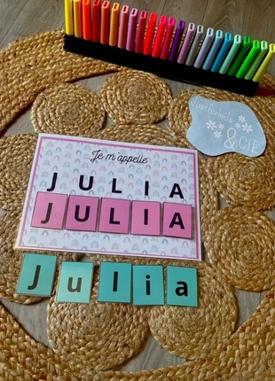 Affiche prénom avec pièces à scratch, marque: Montessori, état: Très bon état, taille: 3 ans / 98 cm, 4,00 €, 4,90 € Protection acheteurs (Pro) incluse