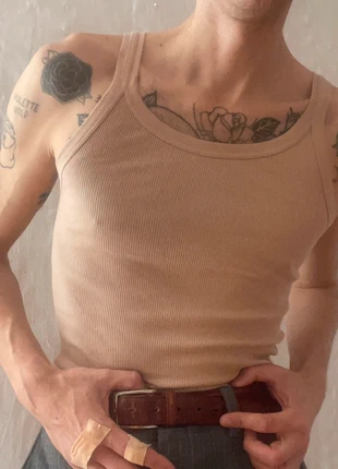 Débardeur beige vintage made in Italy 100% coton taille L, marca: Vintage Dressing, estado: Muy bueno, tamaño: L, 15,00 €, 16,45 € Protección al comprador incluida