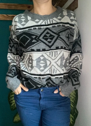 pull col rond épais hiver oversize large ample sweat - vintage gris blanc rustique ancien - taille L, marque: Vintage Dressing, état: Très bon état, taille: L / 40 / 12, 23,00 €, 24,85 € Protection acheteurs incluse