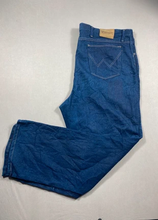 Jeans Wrangler marine coupe droite large Demin Casual Mode Authentique Coton Taille W46 L32 - A087, marque: Wrangler, état: Très bon état, taille: W46 | FR 56, 15,00 €, 16,45 € Protection acheteurs (Pro) incluse