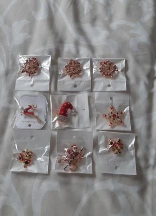 Pak 9 broches de Navidad Crystal Strass, marque: Strass, état: Neuf avec étiquette, 12,00 €, 13,30 € Protection acheteurs incluse