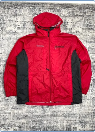 veste à capuche imperméable columbia vintage logo brodé rouge, taille L coupe-vent outdoor randonnée, brand: Columbia, condition: Very good, size: L, €35.00, €37.45 includes Buyer Protection