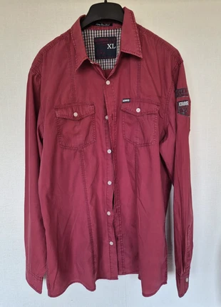 Glenwood rood overhemd maat XL casual/classic fit, merk: Glenwood, staat: Heel goed, maat: XL, € 8,00, € 9,10 inclusief Kopersbescherming