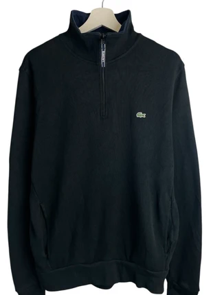 Lacoste Quarter Zip Pullover Black – Embroidered Croc – Pockets – L, marca: Lacoste, estado: Muy bueno, tamaño: L, 37,00 €, 38,85 € Protección al comprador incluida