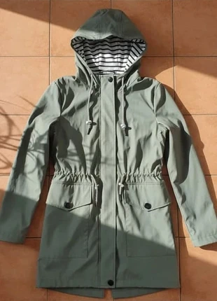 Parka gris foncé capuche doublée rayée taille M, tendance casual chic, brand: eloria, condition: Very good, size: M / 38 / 10, €69.99, €74.19 includes Buyer Protection Pro