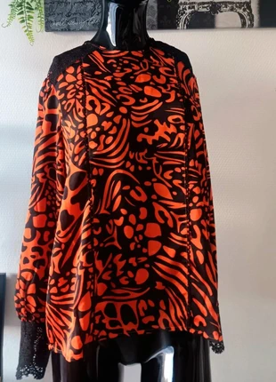 Blouse Rant & Rave imprimé orange & noir dentelle taille L 40 42, brand: Rant & Rave, condizioni: Nuovo con cartellino, taglia: L / IT 44 / EU 40, €32.95, €35.30 include la Protezione acquisti