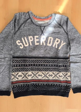 Pull Superdry Taille S Bleu chiné, marca: Superdry, estado: Muito bom, tamanho: S, €25.00, €26.95 inclui Proteção do Comprador