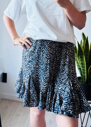 Donker blauw rokje met zebra print, merk: My Jewellery, staat: Nieuw met prijskaartje, maat: L / 40 / 12, € 5,00, € 5,95 inclusief Kopersbescherming Pro