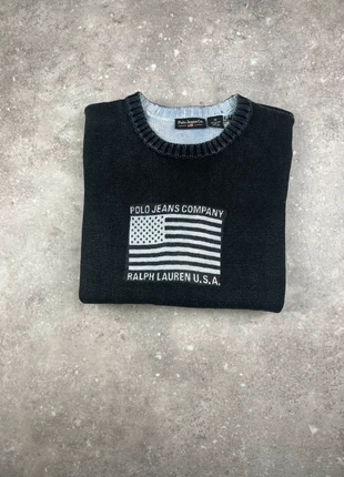 Pull Col Rond Polo Ralph Lauren Taille M Homme Gris Foncé Drapeau Flag Américain Coton #F9, brand: Ralph Lauren, condizioni: Ottime, taglia: M, €90.00, €95.20 include la Protezione acquisti Pro