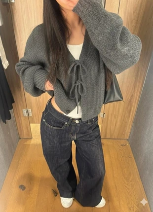 Cardigan cosy gris foncé à nouer, marque: basic mood, état: Très bon état, taille: M / 38 / 10, 35,00 €, 37,45 € Protection acheteurs incluse