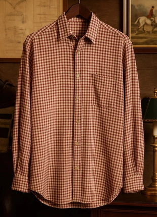 Chemise vintage - Classic generation - blanc rouge carreaux - taille 42, brand: Vintage Dressing, condition: Very good, size: L, €18.00, €19.60 includes Buyer Protection