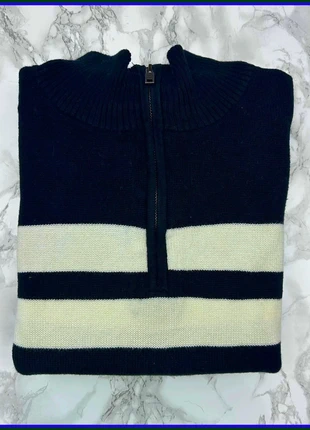 Sweat/Pull 1/4 Zip, Halfzip Tommy Hilfiger Noir / Col camionneur / Logo brodé / Taille L Homme, brand: Tommy Hilfiger, condition: Very good, size: L, €30.00, €32.20 includes Buyer Protection