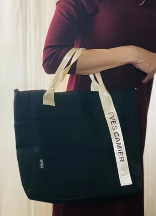 Sac cabas noir tendance chic – Anses contrastées fourre tout Femme, marca: Tendance, estado: Novo sem etiquetas, €18.00, €19.60 inclui Proteção do Comprador Pro