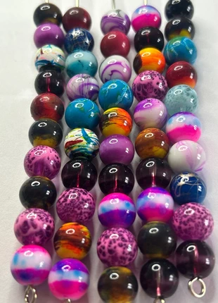 A695, lot de 50 perles en verre de 10mm, staat: Nieuw zonder prijskaartje, € 5,00, € 5,95 inclusief Kopersbescherming Pro