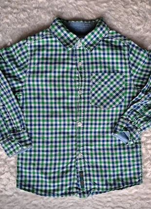 Chemise à manches longues Prémaman - taille 6 ans - carreaux vert blanc, marque: Premaman, état: Très bon état, taille: 6 ans / 116 cm, 3,00 €, 3,85 € Protection acheteurs incluse