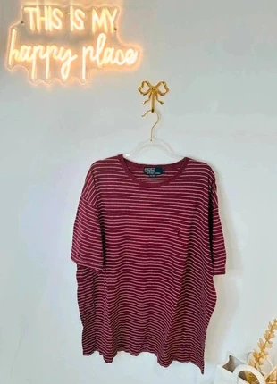 T-shirt manches courtes rayé logo brodé bordeaux blanc taille XL Ralph Lauren, marque: Ralph Lauren, état: Très bon état, taille: XL, 15,00 €, 16,45 € Protection acheteurs (Pro) incluse