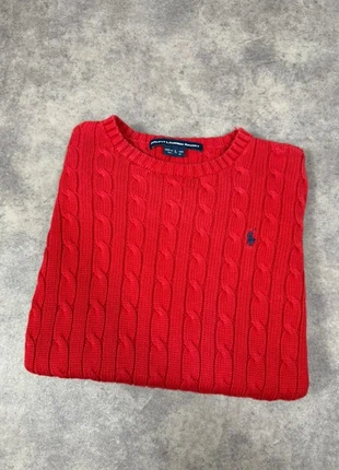 Sweat Crewneck Ralph Lauren Torsadé Tressé Rouge Logo Brodé Marine Vintage / Taille L Femme, brand: Ralph Lauren, condition: Very good, size: L / 40 / 12, €44.90, €47.85 includes Buyer Protection Pro
