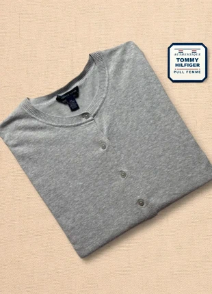 Cardigan Tommy Hilfiger® Authentique femme col V gris clair taille XXL très bon état THF-1007, marca: Tommy Hilfiger, estado: Muy bueno, tamaño: XXL / 44 / 16, 14,00 €, 15,40 € Protección al comprador Pro incluida