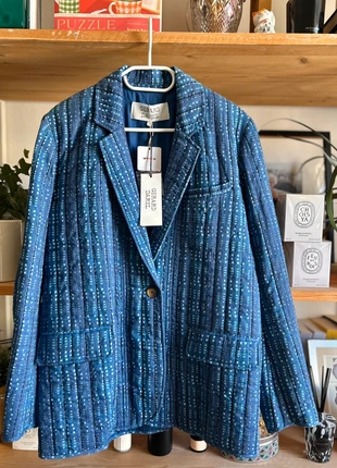 Blazer Arya bleu à motifs matelassés Gérard Darel, marque: Gerard Darel, état: Neuf avec étiquette, taille: S / 36 / 8, 129,00 €, 136,15 € Protection acheteurs (Pro) incluse