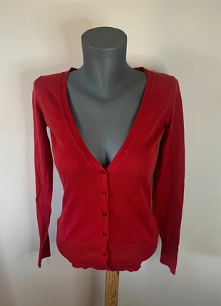 Gilet rouge uni Camaïeu femme Taille 2 coton polyamide boutons, brand: Camaïeu, condition: Very good, size: M / 38 / 10, €7.00, €8.05 includes Buyer Protection Pro