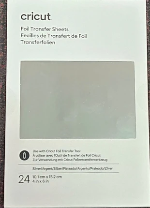 Cricut Silver Sampler Transfer Foil Sheets 4 x 6 Inches 24 Pack, brand: Cricut, condition: New with tags, £3.00, £3.85 includes Buyer Protection Pro