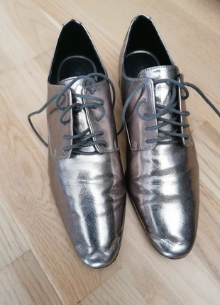 Zapatos de vestir plateados estilo Oxford Zara, marque: Zara, état: Très bon état, taille: 37, 17,00 €, 18,55 € Protection acheteurs incluse