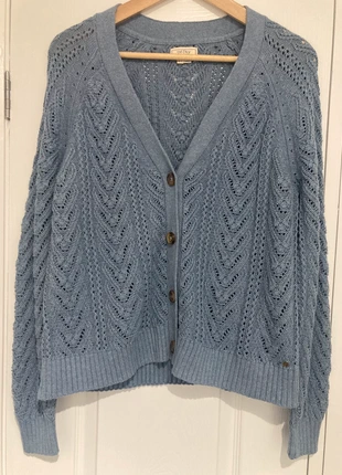 Powder blue 100% cotton cardigan, brand: Fat Face, condition: Very good, size: M / 10, £10.00, £11.20 includes Buyer Protection