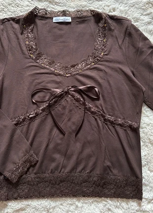 Top marron vintage taille S / dentelle / Y2K, brand: Vintage Dressing, condizioni: Ottime, taglia: S / IT 40 / EU 36, €18.00, €19.60 include la Protezione acquisti