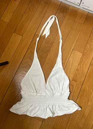 Top dos nu blanc / Miss Selfridge / Taille 38, marque: Miss Selfridge, état: Bon état, taille: M / 38 / 10, 5,00 €, 5,95 € Protection acheteurs incluse