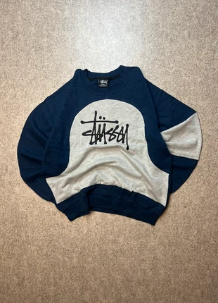 Sweatshirt Stüssy Logo Cœur (Heart) - Colorblock Bleu Marine ->Navy/Gris, marque: Stüssy, état: Très bon état, taille: S, 29,99 €, 32,19 € Protection acheteurs incluse