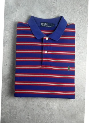 Polo Ralph Lauren homme coton piqué rayure Bleu & Rouge logo vert Taille L, marca: Ralph Lauren, estado: Muy bueno, tamaño: L, 18,00 €, 19,60 € Protección al comprador Pro incluida