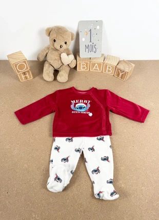 Pyjama velours 1 mois stitch, merk: Stitch, staat: Nieuw zonder prijskaartje, maat: 1-3 maanden / 56 cm, € 5,95, € 6,95 inclusief Kopersbescherming